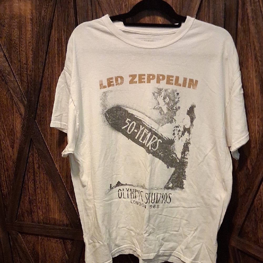 Zoey Zoso White Led Zeppelin 50 Years Tee